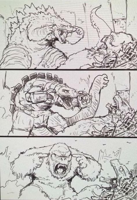 Godzilla Funny, King Kong Vs Godzilla, Kaiju Design, Kong Godzilla, Godzilla And Kong, Godzilla Comics, Kong Movie, Monster Verse, Godzilla Kong