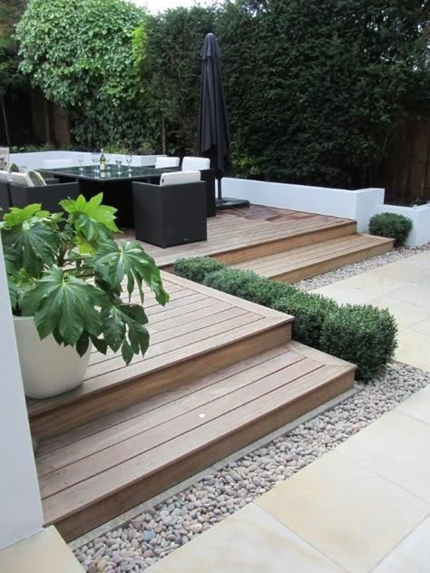 Garden Decking, Decking Ideas, Decking Area, Garden Makeover, Landscape Designs, Deck Garden, Small Garden Design, Back Garden, Small Gardens