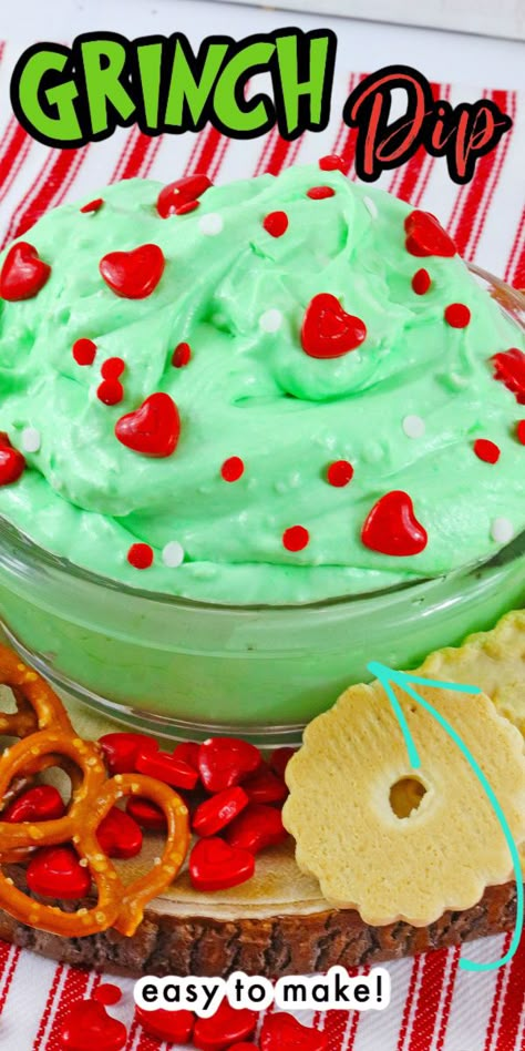 Grinch Dip Stole Christmas, Grinch Dessert Dip, Christmas Grinch Dip, Grinch Cookie Dip, Grinch Dip Cream Cheeses, Grinch Dip Recipe, Grinch Snacks Christmas Treats, Grinch Deserts, Grinch Foods