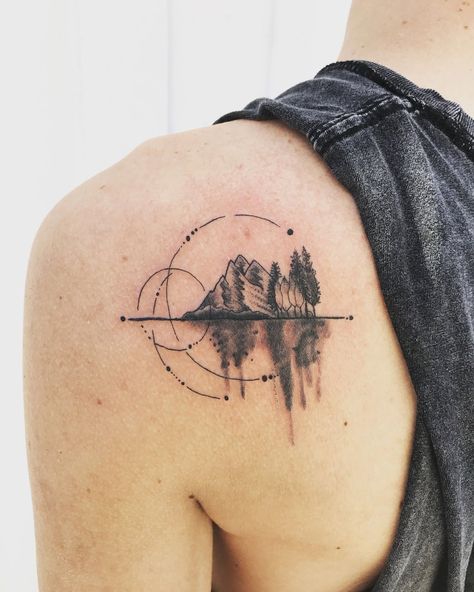 200+ Best Mountain Tattoos for Men (2021) Range, Geometric, Simple, Small Designs Moutain Tattoos, Berg Tattoo, Geometric Mountain Tattoo, Mountain Tattoos, Small Wave Tattoo, Mountain Tattoo Simple, Mountain Tattoo Design, Nomadic Lifestyle, Handpoke Tattoo