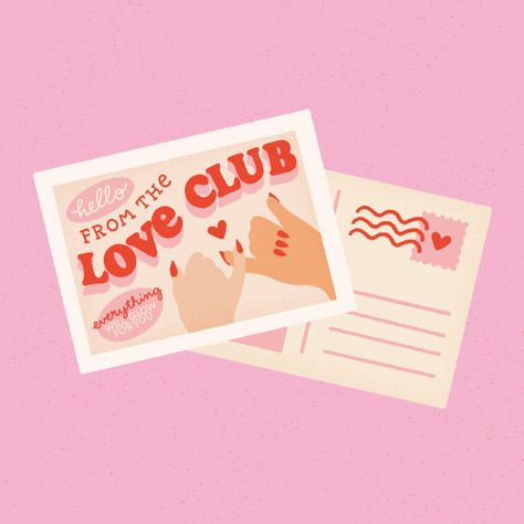 Love Letter Graphic Design, Pink Valentine Aesthetic, Valentines Day Design Graphic, Love Letter Illustration, Valentines Graphics, Valentines Graphic, Heart Graphic Design, Club Illustration, Valentines Day Design