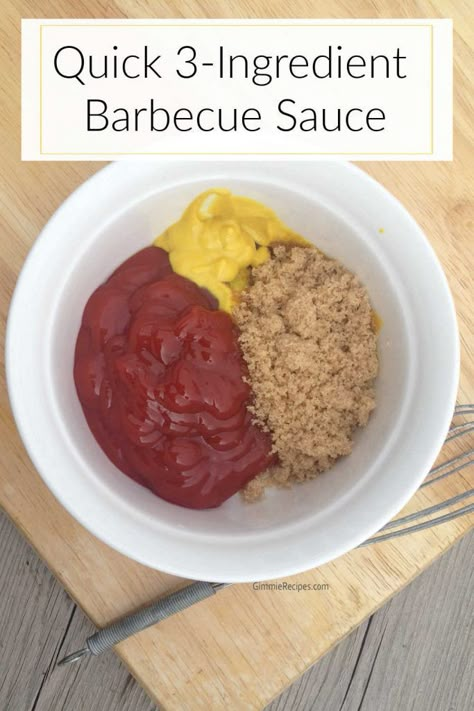 Diy Barbecue Sauce, 3 Ingredient Bbq Sauce, Diy Bbq Sauce, Home Made Bbq Sauce, Easy Bbq Sauce, Bbq Sauce Homemade Easy, Make Bbq Sauce, Homemade Bbq Sauce Recipe, Homemade Barbecue