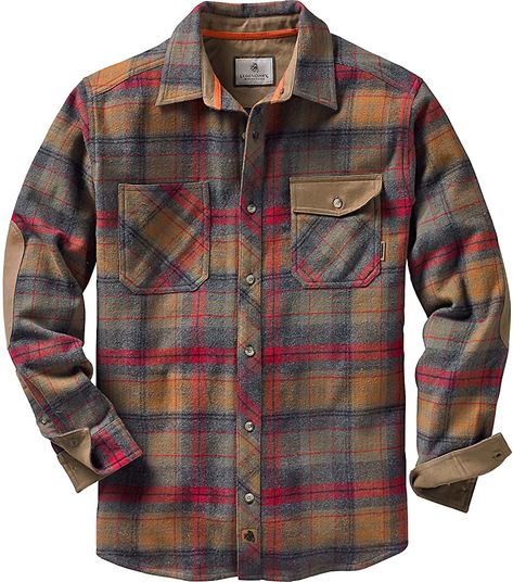 Amazon.com: Legendary Whitetails Men's Harbor Heavyweight Woven Shirt (Small, Slate Blue Barley Plaid): Clothing Cholthing Style, Semi Casual Dresses, Flannel Outfits Men, Shirt Combination, Street Style Vintage, Lined Flannel Shirt, Honey Pie, Mens Outdoor Clothing, Flannel Outfits