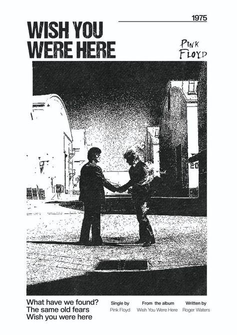 Pink Floyd Poster Aesthetic, Wish You Were Here Poster, Retro Band Posters, Wish You Were Here Pink Floyd, Pink Floyd Poster Art, Pink Floyd Aesthetic, Poster Pink Floyd, Vintage Band Posters, Nirvana Poster