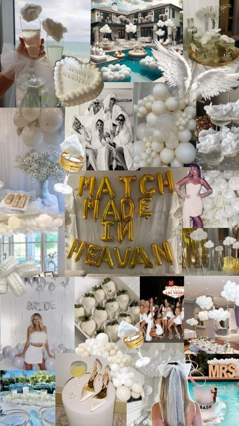 Bachelorette White Party, Baterlette Party Ideas, Bachelorette Party Theme Outfits Ideas, Miss Congeniality Bachelorette Party, Bridal Party Get Together Ideas, White Themed Bachelorette Party, Angel Theme Bachelorette, European Bachelorette Party Theme, Bachelorette Party Ideas Classy Themes