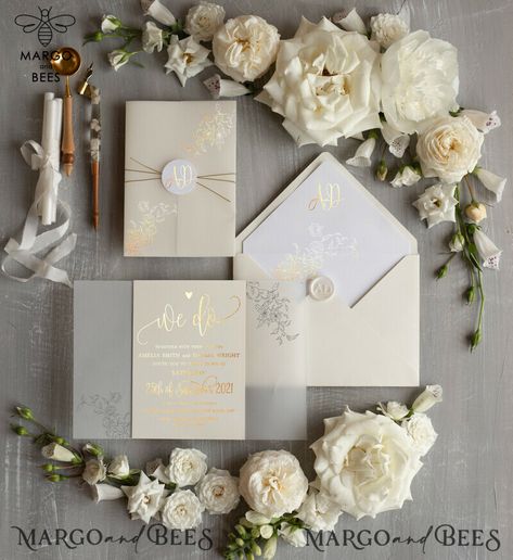 Are you dreaming of a glamorous and elegant wedding? Look no further than our exquisite collection of Glamour Champagne Shimmer Wedding Invitations. These stunning invitations are sure to set the tone for a truly unforgettable celebration. Crafted with attention to detail and a touch of sophistication, our Elegant Ivory Wedding Invites are perfect for couples who appreciate timeless beauty. The ivory color adds a touch of class and elegance, creating a sense of luxury that will leave your guests Champagne Color Wedding Invitation, Wedding Decorations Champagne Color, Champagne Wedding Invites, White Gold Wedding Invitations, White Wedding Invitations Elegant, Elegant Wedding Invitations Luxury, Black And Champagne Wedding, Ivory And Champagne Wedding, Champagne Wedding Theme