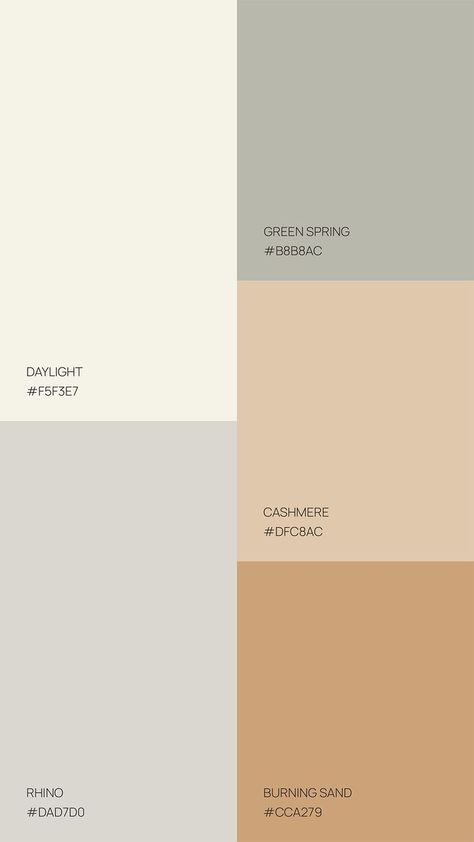 Set of nine Color Palettes of Natural tonesMutedgender neutral colour palette for luxury brandDaylightRhinoGreen SpringCashmereBurning SandA Multidisciplinary Studio that specializes in Brand Identity Design and Creative Direction for Soulful fashionbeautywellness and lifestyle brandsdesign colorpalette neutral naturalcolor Neutral Colour Palette Aesthetic, Neutral Palette Hex Codes, Colour Palette Cool Tones, White Sand Color Palette, Daylight Color Palette, Sand Tones Palette, Cashmere Colour Palette, Earthy Muted Color Palette, Serene Colour Palette