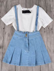 Mode Pastel, Frilly Skirt, Denim Skirts Knee Length, Overall Skirt, Denim Skirt Outfits, Blue Denim Skirt, Suspender Skirt, Light Blue Denim, Kawaii Clothes