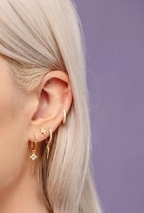 Huggie Earrings – Shop Cameo Ltd Piercing Inspiration, Ear Curation, Spike Hoop Earrings, Multiple Earrings, Ear Style, Ear Party, Cute Piercings, Ear Ring, Piercing Ideas