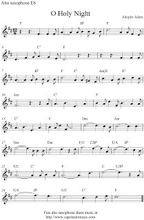 Free Sheet Music Scores: Alto saxophone Christmas Alto Saxophone Music, Alto Sax Sheet Music, Tenor Saxophone Sheet Music, Popular Piano Sheet Music, Alto Saxophone Sheet Music, Free Printable Sheet Music, Xmas Music, Banjo Music, Trumpet Sheet Music