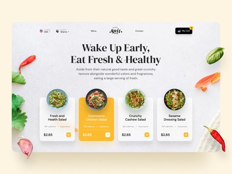 Nutrition Website Design, Food Website Design, Nutrition Website, Food Web Design, App Interface Design, Food Web, Food Graphic Design, Web Ui Design, Website Design Layout