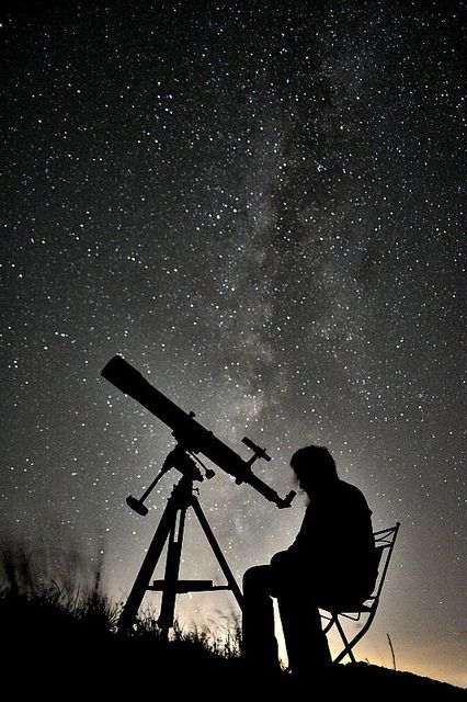 Series complete, for now.  These are so much easier to do with a model than a self portrait! Flickr.com Photoshare. Stargazing Telescope Aesthetic, Stargazing Telescope, Space Portrait, Silent Sky, Manual Photography, Sky Watch, Drawing Stars, Just Like Heaven, Night Sky Photography