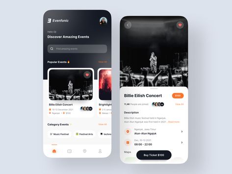 Charity App, App Design Trends, Mobile App Inspiration, Ui Design Principles, Event App, App Design Layout, E Ticket, App Concept, Mobile App Design Inspiration