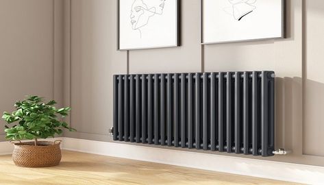 Designer radiators are currently extremely popular, they enhance the appearance of your home without compromising on the heat output. Whilst the range of radiators online is forever growing, it's difficult finding cheap radiators as the majority of prices online are extremely high and in most cases far higher than traditional radiators. Column Radiator, Traditional Radiators, Black Radiators, Horizontal Radiators, Central Heating Radiators, Bathroom Radiators, Traditional Homes, French Doors Patio, Column Radiators