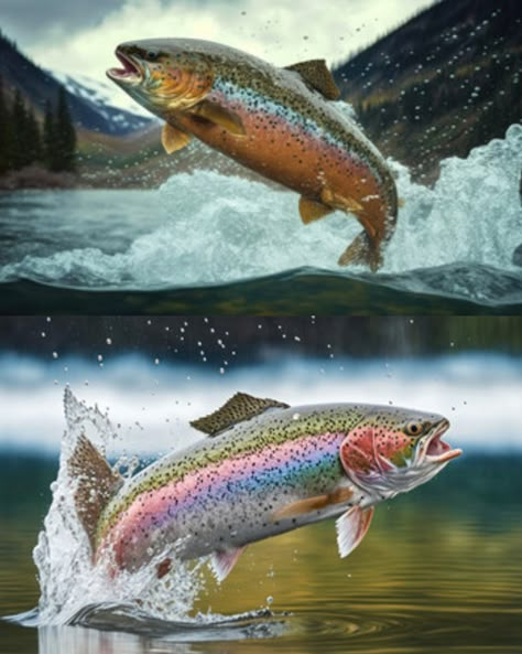 Rainbow Trout Photo, Rainbow Trout Photography, Rainbow Trout Picture, Rainbow Trout Art, Trout Photography, Trout Painting, Lake Fish, Trout Art, Lake Trout