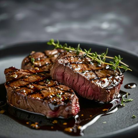 Balsamic Marinated Venison Steak Marinated Venison, Venison Steak Recipes, Venison Steaks, Steak Marinated, Mushroom Sauce Steak, Wild Mushroom Soup, Deer Recipes, Venison Steak, Deer Meat