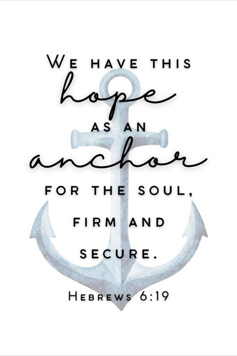 Hebrews 6:19, We have this hope as an anchor for the soul, Bible Wall Art, Printable, Scripture, Ocean Scene, Bible Verse Art, Bible Print, Digital Download, Download-Print-Frame Hebrews Anchor Verse, Hope Is The Anchor Of The Soul, Anchor Scripture Quotes, Hope Is An Anchor For The Soul, We Have This Hope As An Anchor, Hebrews 6:19, Hope Bible Quotes, Ocean Bible Verses, Confirmation Verses