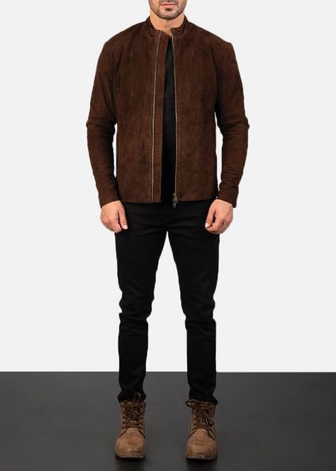 Funny shirt. Synthetic fabric. Back is also 'hare' Suede Leather Jacket Men, Dark Brown Jacket Outfit Men, Brown Jacket Outfit Men, Men Jacket Outfit, Mens Suede Jacket, Brown Suede Jacket Outfit, Mens Biker Style, Suede Jacket Outfit, Brown Jacket Men