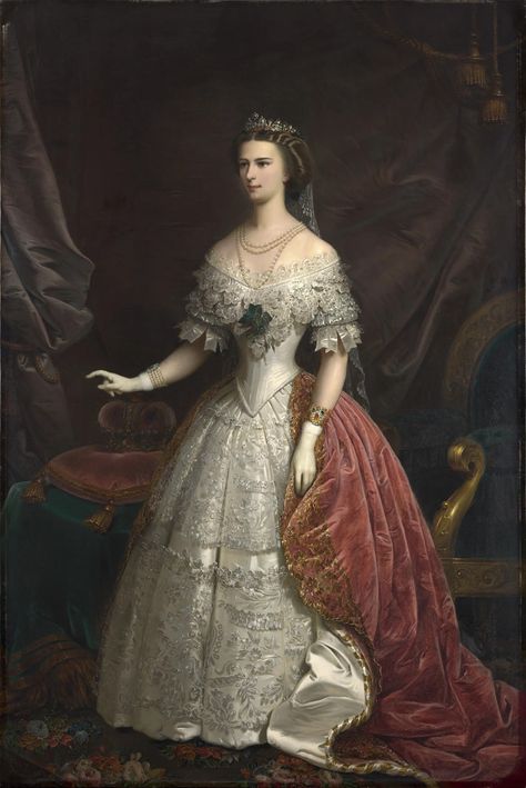 Sissi Of Austria, Empress Sissi, Charles Frederick Worth, Empress Elisabeth Of Austria, Elisabeth Of Austria, Empress Elisabeth, Royal Clothes, Royal Women, Academic Art