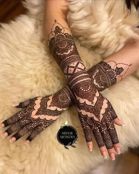 Easy Full Hand Henna Designs, Easy Bridal Mehndi Designs Brides, Bridal Mehendi Designs Front Hands, Heena Mehendi Designs Full Hand, Back Mehendi Designs Simple, Simple Bridal Henna Designs, Arabic Henna Designs Back Hand, Dulhan Mehndi Designs Bridal Henna, Back Hand Design Mehndi