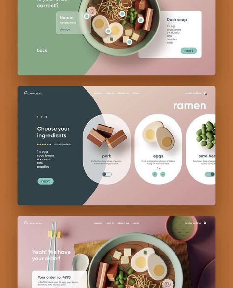 Ramen Dish, การออกแบบ Ui Ux, Food Website Design, 블로그 디자인, Food Web Design, Ui Ux 디자인, Website Design Inspiration Layout, Ui Ux Designer, Webdesign Inspiration