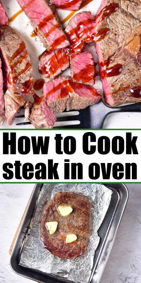 How to cook melt in your mouth steak in the oven for dinner is here. Fork tender and juicy baked on a sheet pan and reheating leftovers. Oven Baked Top Sirloin Steak, Bacon Wrapped Steak In The Oven, How To Make Steak In The Oven, Baking Steak In Oven, Steak Cooked In Oven, Steak In The Oven How To Bake, Steak In Oven How To Cook, Perfect Steak In Oven, How To Cook Steak In Oven