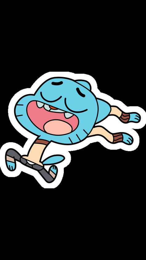 Gumball Watterson just got some amazing news, so he quickly runs to his friends to tell them everything. The Amazing World of Gumball sticker with Running Gumball Watterson!. Amazing World Of Gumball Tattoo Ideas, Gumball Cartoon, The World Of Gumball, Amazing World Of Gumball Painting, The Amazing World Of Gumball Stickers, Amazing World Of Gumball Art, Gumball Painting, Gumball And Darwin Tattoo, Cartoon Running