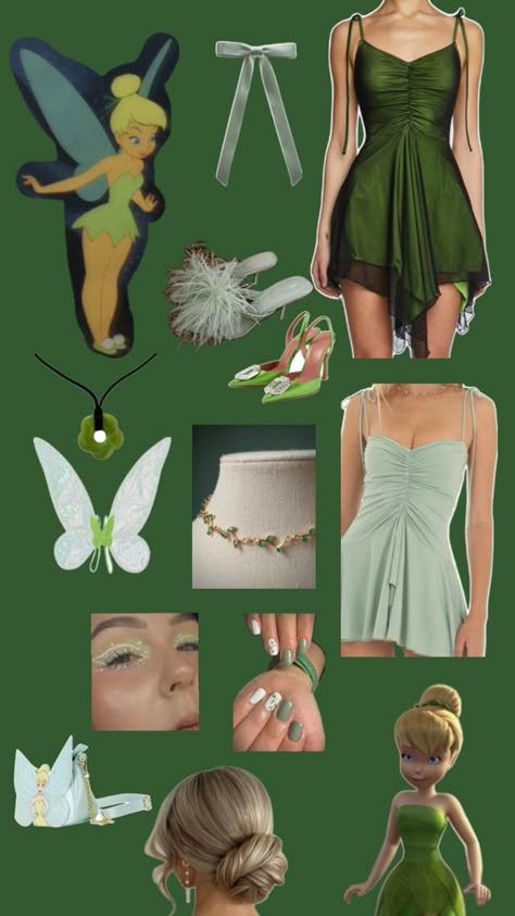 Tinker Bell Characters, Tinkerbell Halloween Costume, Tinkerbell Halloween, Tinkerbell Outfit, Pixie Hollow Fairies, Fun Halloween Outfits, Blonde Halloween, Character Outfits Ideas, Blonde Halloween Costumes