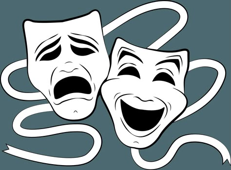 Image result for theatre masks silhouette Theater Mask Tattoo, Theatre Faces, Comedy Tragedy Masks, Theater Masks, Laugh Now Cry Later, Drama Masks, Tragedy Mask, Mask Drawing, Theatre Masks