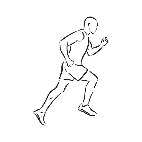 Running Drawing, Athlete Running, Running Illustration, Running Cartoon, Running Pictures, Running Art, Sports Drawings, Bad Drawings, Human Figure Sketches