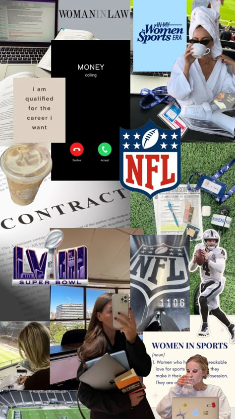 Sports agent // women in sports law #sportygirl #sportsgirly #womeninsports Athletic Training Student, Sport Management Career, Sports Agent, Communications Jobs, Journalism Major, Women In Sports, Dream Life Goals, My Future Job, Sport Management