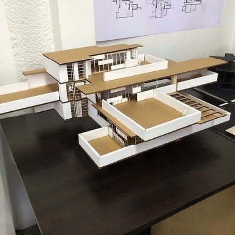 Maquette Architecture, Water Model, Concept Models Architecture, Architecture Models, Falling Water, Building Model, Wooden Architecture, Architectural Model, Architecture Design Drawing