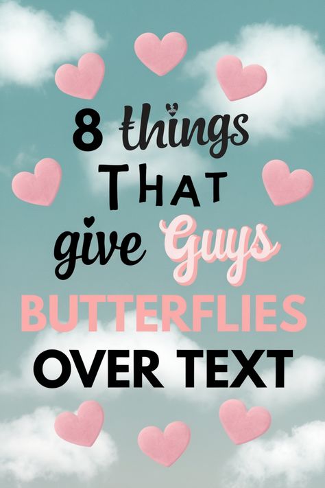 Discover 8 Things That Give Guys Butterflies Over Text and take your flirting game to the next level! Learn how to spark excitement and anticipation in your conversations with these simple yet effective tips. From sending thoughtful messages to showing genuine interest, find out how you can make him feel special even through text. Whether you're starting a new relationship or want to add some spice to your current one, mastering these techniques will make him look forward to hearing from you eve How To Give A Guy Butterflies Texting, Give Guys Butterflies, How To Flirt With Guys Over Text, How To Give Him Butterflies Over Text, Texting A Guy, Flirty Emojis, Thoughtful Messages, Make Him Feel Special, Winking Face