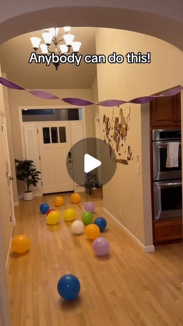 Keisha Franklin on Instagram: "Mom hack for birthday parties! 

#momhack #momsofinstagram #momhacks101 #birthday #partyideas #birthdaypartyideas #partyhack #momlife #momblogger #lifehack" Birthday Decoration Room Ideas, Indoor Birthday Party Setup, How To Hang Pinata Without Tree, Bday Bedroom Decoration Ideas, Birthday Hallway Decorations, Easy Bday Decor, Kids Birthday Morning Surprise Wake Up, Father Birthday Decoration Ideas At Home, 52 Birthday Party Ideas