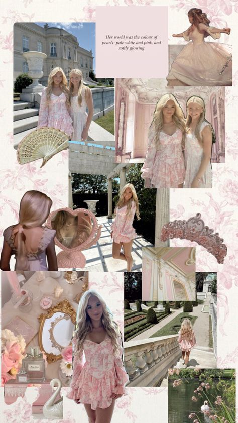 Coquette light pink princess aesthetic Soft Pink Princess Aesthetic, Girly Princess Aesthetic, Modern Princess Aesthetic Outfit, Princess Diaries Aesthetic, Vintage Princess Aesthetic, Modern Princess Aesthetic, Princess Aesthetic Outfits, Coquette Aestethic, Mood Board Photos