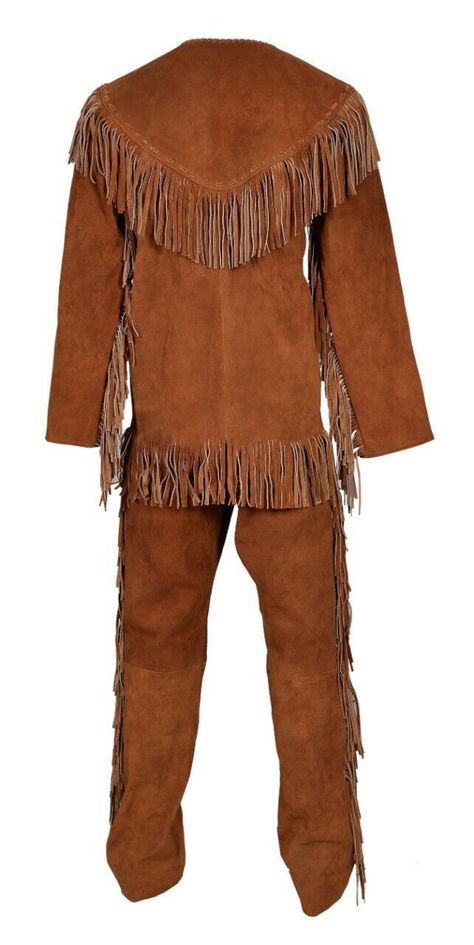 Mens Leather Buckskin Sui Including Shirt and Trouser Mountain | Etsy Corcoran Boots, Fringed Shirt, Mountain Man Clothing, Suede Suit, Shirt And Trouser, Mens Western Wear, Aged Clothing, Jacket Sleeves, Mountain Men