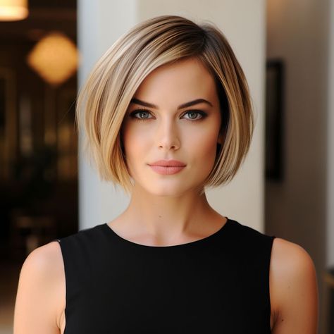 Short bob haircut Bob Pendek, Kort Bob, Choppy Bob Hairstyles For Fine Hair, Κούρεμα Bob, Blonde Bob Hairstyles, Choppy Bob Hairstyles, Chin Length Hair, Bob Haircut For Fine Hair, Bob Hairstyles For Fine Hair