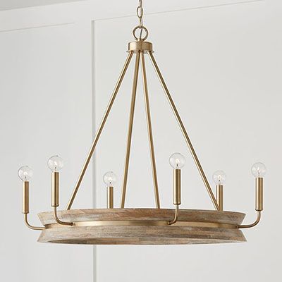 Finn 6-Light Chandelier | Capital Lighting Fixture Company Capital Lighting Fixture, Living Room Light Fixtures, Foyer Chandelier, Wheel Chandelier, Entryway Lighting, Sophisticated Aesthetic, Wagon Wheel Chandelier, Capital Lighting, Wood Chandelier