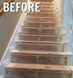 Finishing Stairs, Basement Stair Railing Ideas, Basement Stair Lighting, Basement Stairs Remodel, Basement Stairs Ideas, Stairs Makeover Ideas, Basement Paint, Cheap Diy Projects, Stairs Renovation