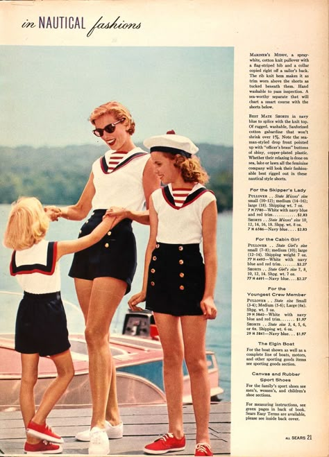 Nautical Clothing, Nautical Outfits, Vintage Sailor, Sailor Style, Style Evolution, Sailor Fashion, Nautical Style, Vintage Nautical, Nautical Fashion