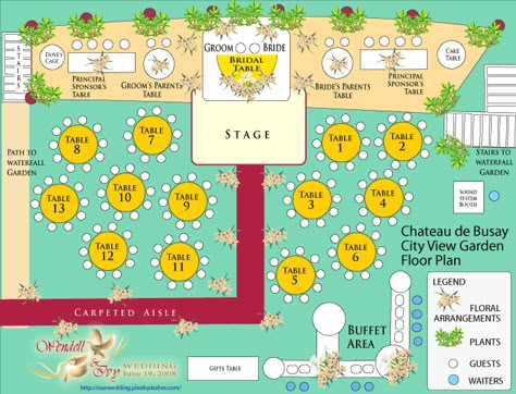 floor-plan-garden.gif (700×534) Wedding Floor Plan, Wedding Seating Chart Board, Wedding Seating Chart Display, Wedding Table Layouts, Wedding Floor, Wedding Reception Layout, Reception Layout, Wedding Reception Seating, Table Layout