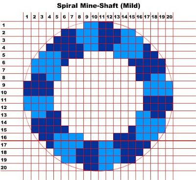 Minecraft Spiral Mineshaft Pattern Minecraft Staircase, Minecraft Blueprint, Minecraft Circles, Villa Minecraft, Construction Minecraft, Minecraft Building Guide, Capas Minecraft, Rumah Minecraft Sederhana, Minecraft Structures