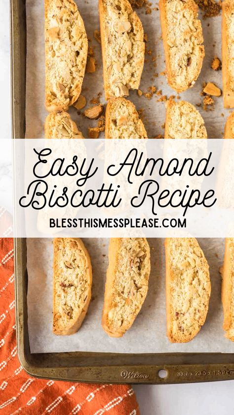 Almond Biscotti Recipe Easy, Biscotti Recipe Easy, Italian Biscotti Recipe, Best Biscotti Recipe, Homemade Biscotti, Easy Biscotti, Easy Biscotti Recipe, Almond Biscotti Recipe, Biscotti Recipes