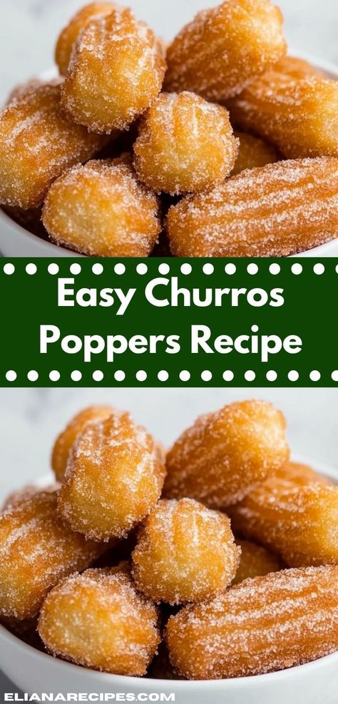 Searching for a unique dessert recipe? These Churros Poppers offer a delightful twist on a classic favorite. Quick to prepare and irresistibly tasty, they are perfect for satisfying your sweet tooth anytime. Churro Poppers, Easy Churros, Easy Churros Recipe, Unique Recipes Desserts, Homemade Churros, Churros Recipe, Pasta Ideas, Poppers Recipe, Flavorful Meals