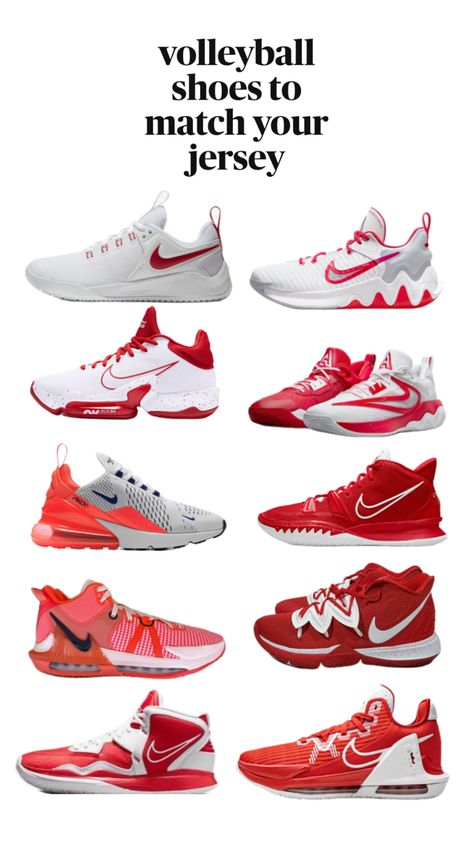 Basketball Game Outfit Women, Zapatillas Nike Basketball, Bb Shoes, Nike Volleyball Shoes, Best Volleyball Shoes, Volleyball Bag, Nike Volleyball, Red Basketball Shoes