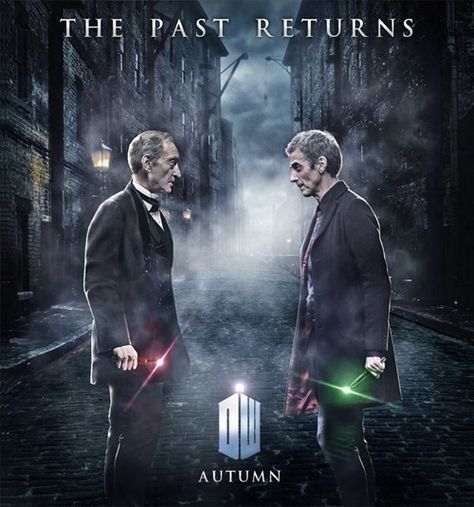 Series 8 Fan Poster Pits The Master Against The Doctor....is it me, or does this look like Star Wars with the sonics?....just me? Ok.. Charles Dance, Tv Doctors, Bbc Doctor Who, Fan Poster, Clara Oswald, Hello Sweetie, Victorian London, 10th Doctor, 12th Doctor