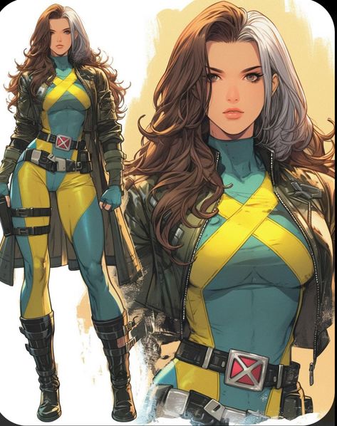 Xman Marvel, Marvel Rogue, Marvel Character Design, Marvel Superheroes Art, Marvel Comics Superheroes, Marvel Characters Art, Marvel Superhero Posters, Female Hero, Wolverine Marvel