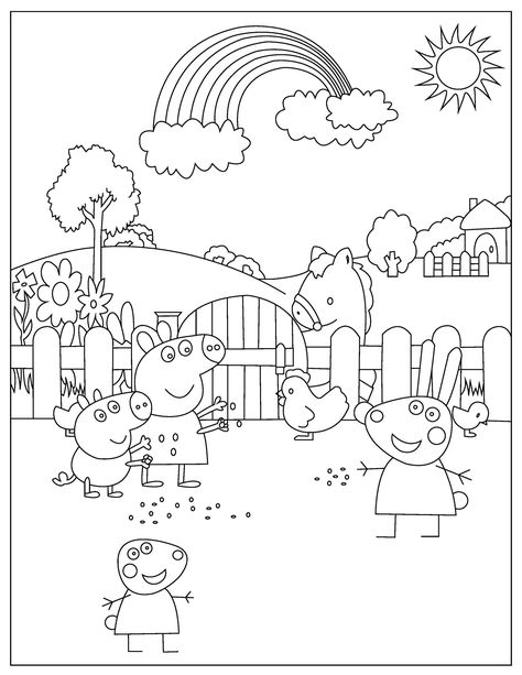 Peppa Pig Drawing, Heo Peppa, Peppa Pig Christmas, Pig Coloring Pages, Kid Coloring Pages, Toy Story Coloring Pages, Peppa Pig Colouring, Pig Halloween, Creative Template Design