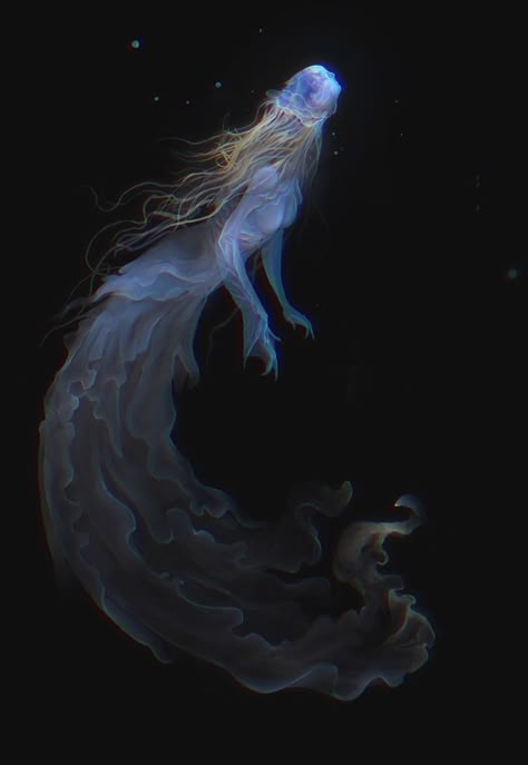 Evil Mermaids, Beast Creature, Cosmic Horror, Alien Concept Art, Jelly Fish, Creature Feature, Mythical Creatures Art, Sea Monsters, Creature Concept Art