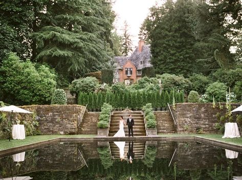 Lewis And Clark College, Portland Garden, Portland Wedding Venues, Small Outdoor Wedding, Oregon Garden, Wedding Venues Oregon, Portland Oregon Wedding, Estate Garden, Garden Wedding Venue